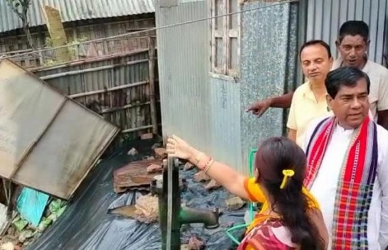 Mayor Visited Flood Affected areas in Agartala Mayor Visited Flood Affected areas in Agartala